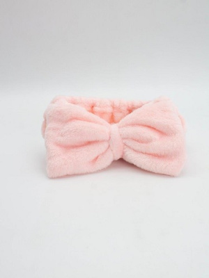 Повязка на голову GIRLY Нежный бантик розовая 115h-02
