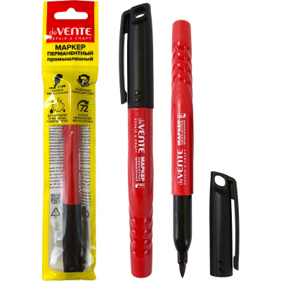 Фото Маркер перм 2-3мм черный пулевидный deVENTE REPAIR & CRAFT для строительных работ 5043505  от производителя, с доставкой по Хабаровску