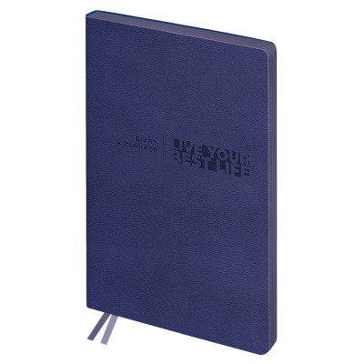 Фото Ежедневник А6+ без дат BG Waltz Blue 272стр синий мягкая обложка иск кожа DuA6+_61189 от производителя, с доставкой по Хабаровску