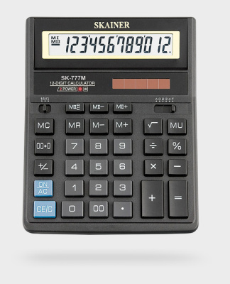 Фото Калькулятор Skainer Electronic SK-777М (12 разрядный) от производителя, с доставкой по Хабаровску