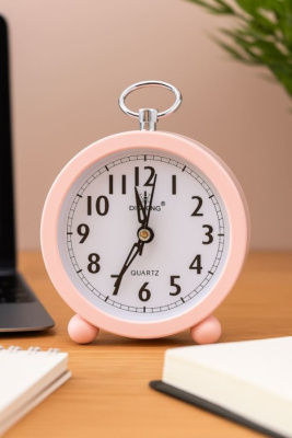 Часы-будильник Каждый день розовые OS-004-03