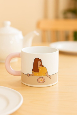 Кружка керамическая 450гр Breaktime pink YX-715C-01