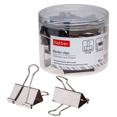 Фото Зажим для бумаг 51мм серебряный 1шт BC_059127  от производителя, с доставкой по Хабаровску