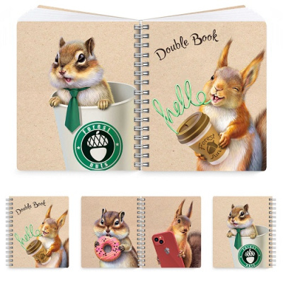 Фото Тетрадь 100л А5 клетка/линейка гребень Double book Лесной офис 61533 от производителя, с доставкой по Хабаровску