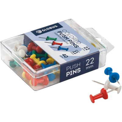 Фото Кнопки канцелярские 9мм 40шт Globus КС-40 Ц/4132922 от производителя, с доставкой по Хабаровску
