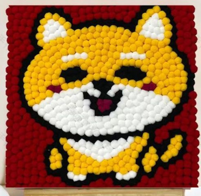 Фото Картина из помпонов на подрамнике Draw Me! Cheerful fox 20х20см 156-LQ-050 от производителя, с доставкой по Хабаровску