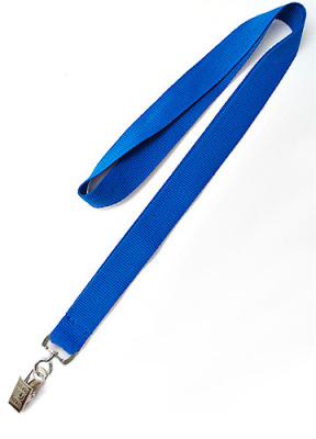 Фото Лента для бейджей с клипсой ширина 15мм синяя от производителя, с доставкой по Хабаровску
