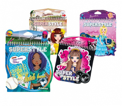 Фото Блокнот 32л с трафаретами и наклейкамина гребне Centrum SyperStyle 89635 от производителя, с доставкой по Хабаровску