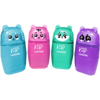 Фото Точилка пластиковая с контейнером и ластиком 2отв deVENTE Cute 8031000 от производителя, с доставкой по Хабаровску