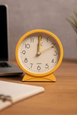 Часы-будильник Утреннее настроение желтые DS-A313-02