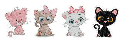 Фото Алмазная мозайка-наклейки ФРЕЯ Котята 7,5х9см ALV05N-3 от производителя, с доставкой по Хабаровску