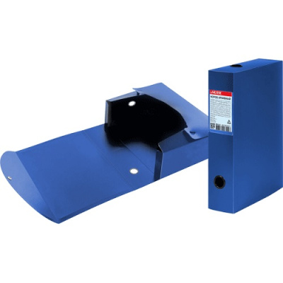 Фото Архивный короб на кнопке 70х330х245мм А4 пластик синий deVENTE 3010104 от производителя, с доставкой по Хабаровску