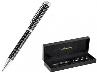 Фото Ручка шар MANZONI Prato корпус черный с гравировкой KR620B-1-10M от производителя, с доставкой по Хабаровску