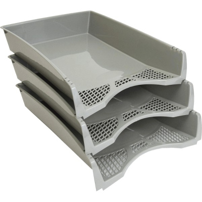 Фото Поддон для бумаг deVENTE Simple пластик серый 3042500 1шт от производителя, с доставкой по Хабаровску