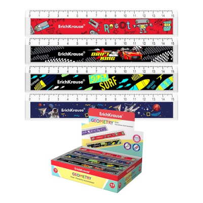 Фото Линейка 15см пластиковая ErichKrause для мальчиков 55481 от производителя, с доставкой по Хабаровску