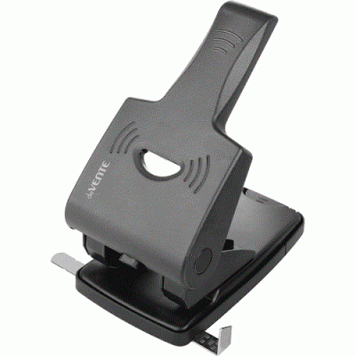 Фото Дырокол 65л с линейкой deVENTE Stripe черный 4020501 от производителя, с доставкой по Хабаровску