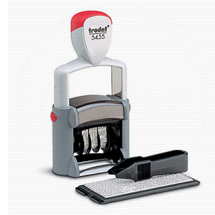 Фото САМОНАБОРНЫЙ ДАТЕР 2-стр ВЫСОТА ДАТЫ 4мм Trodat металл с 2-х цв сменн штемп подушкой 5435 от производителя, с доставкой по Хабаровску