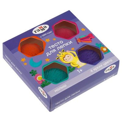 Фото Тесто для лепки Гамма Малыш 4цв 240г яркие цвета 130923_042401 от производителя, с доставкой по Хабаровску