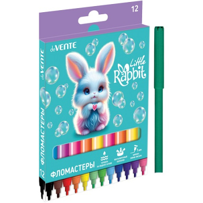 Фото Фломастеры 12цв deVENTE Little Rabbit 5081626 от производителя, с доставкой по Хабаровску