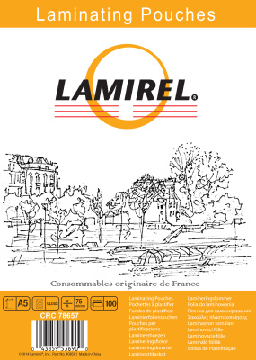 Фото Пленка для ламинирования  Lamirel А5, 75мкм, 100 шт., шт от производителя, с доставкой по Хабаровску