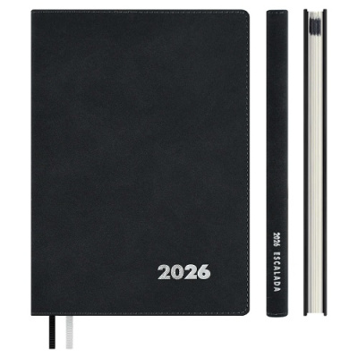 Фото Еженедельник А5+ 2026 ESCALADA Нубук 160стр иск кожа черный 70330 от производителя, с доставкой по Хабаровску