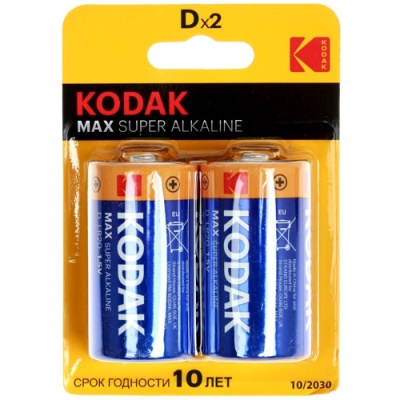 Фото Батарейка Kodak MAX LR 20 2шт от производителя, с доставкой по Хабаровску