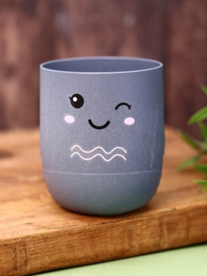 Кружка пластик Милая мордашка синяя 6535-02