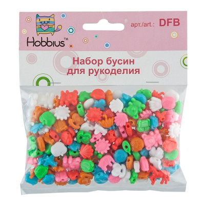 Фото Бусины пластиковые Hobbius Конфетти Мелкие фигуры DFB№02 от производителя, с доставкой по Хабаровску