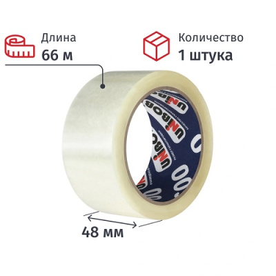 Фото Скотч 48мм 66м прозрачный 40мкм Unibob 491330 от производителя, с доставкой по Хабаровску