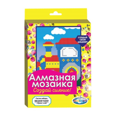 Фото Алмазная мозайка 15х20 Centrum Паровоз 87960 от производителя, с доставкой по Хабаровску