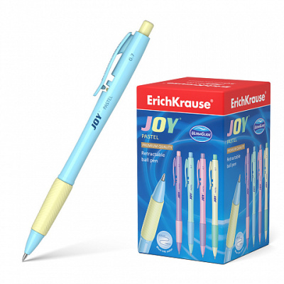 Фото Ручка шар мех 0,7 синяя с грипом ErichKrause JOY Pastel 55394 от производителя, с доставкой по Хабаровску