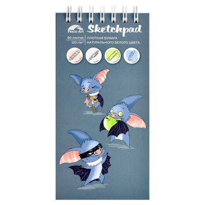 Фото Скетчпад 80л 105х210мм на гребне Веселье 60581 от производителя, с доставкой по Хабаровску