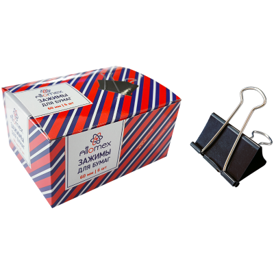 Фото Зажим для бумаг 60мм черный 1шт 4131500 от производителя, с доставкой по Хабаровску