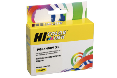 Картридж Hi-Black (PGI-1400XLY) для Canon MAXIFY MB2050/MB2350/MB2040/MB2340, Y
