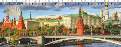 Фото Планинг 2026 "Москва", обложка - мелованный картон, 106х295 мм, 56 листов от производителя, с доставкой по Хабаровску