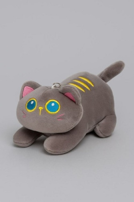 Фото Брелок плюшевый Lying cat grey 136199-02 от производителя, с доставкой по Хабаровску