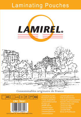Фото Пленка для ламинирования  Lamirel А5, 125мкм, 100 шт., шт от производителя, с доставкой по Хабаровску