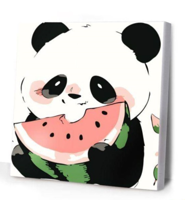 Фото Картина по номерам Draw Me! Panda with watermelon 20х20см 156-HB3432 от производителя, с доставкой по Хабаровску