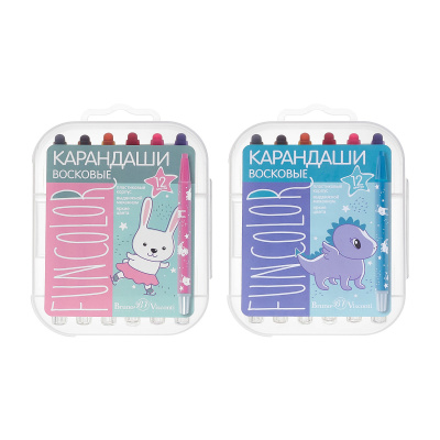 Фото Мелки восковые 12цв выкручивающиеся BrunoVisconti FUNCOLOR 31-0004 от производителя, с доставкой по Хабаровску