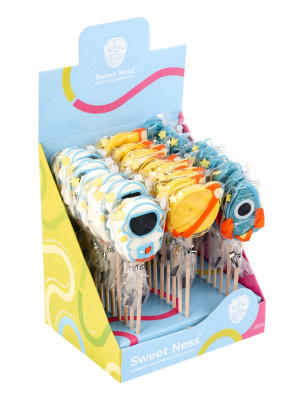 Карамель леденцовая на палочке Космиеские фигуры 15г SN-CA01