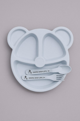 Тарелка пластиковая Bear blue 6012-3