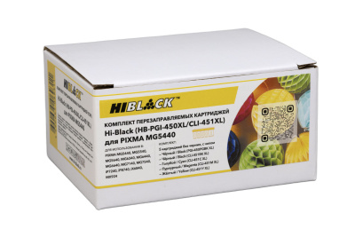 Комплект ПЗК Hi-Black (PGI-450/CLI-451 XL) для Canon PIXMA MG5440, 5 цв