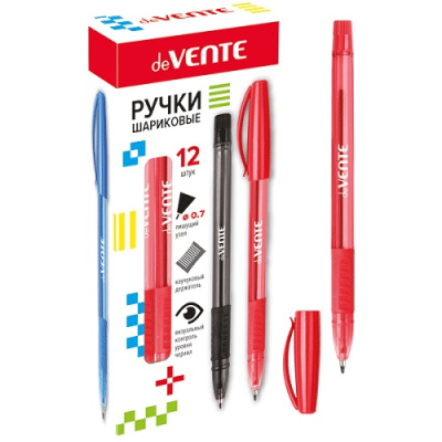 Фото Ручка шар 0,7 красная с грипом deVENTE Alira 5073331 от производителя, с доставкой по Хабаровску