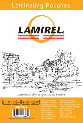 Фото Пленка для ламинирования  Lamirel 65x95мм, 125мкм, 100 шт., шт от производителя, с доставкой по Хабаровску