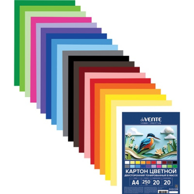 Фото Набор цв картона А4 20л 20цв тонированный deVENTE HOBBY CREATIVE 8114530 от производителя, с доставкой по Хабаровску