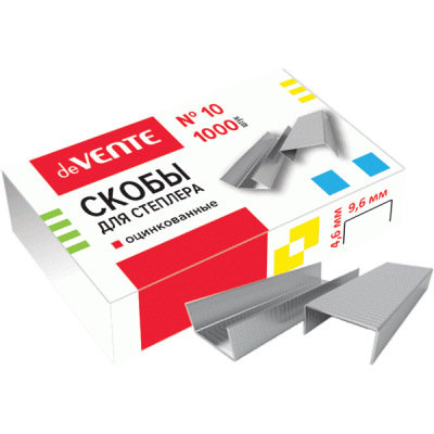 Фото Скобы для степлера №10 (1000шт) deVENTE оцинкованные 4141305 от производителя, с доставкой по Хабаровску