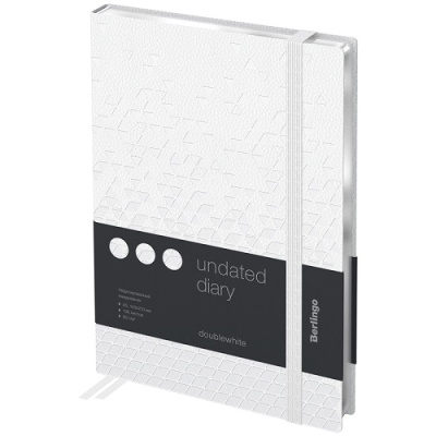 Фото Ежедневник А5 без дат Berlingo DoubleWhite 272стр иск кожа белый UD2_97501  от производителя, с доставкой по Хабаровску