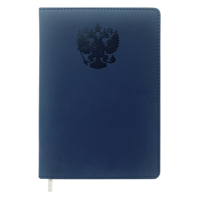 Фото Записная книжка А5 80л клетка deVENTE Emblem иск кожа синяя 2251511 от производителя, с доставкой по Хабаровску