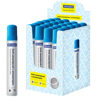 Фото Клей силикатный 50гр OfficeSpace с аппликатором G50_4254 от производителя, с доставкой по Хабаровску