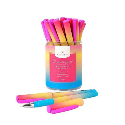 Фото Ручка шар 0,7 синяя с грипом игольчатый узел LOREX GRADIENT CUTE LXOPDS-GR1 от производителя, с доставкой по Хабаровску